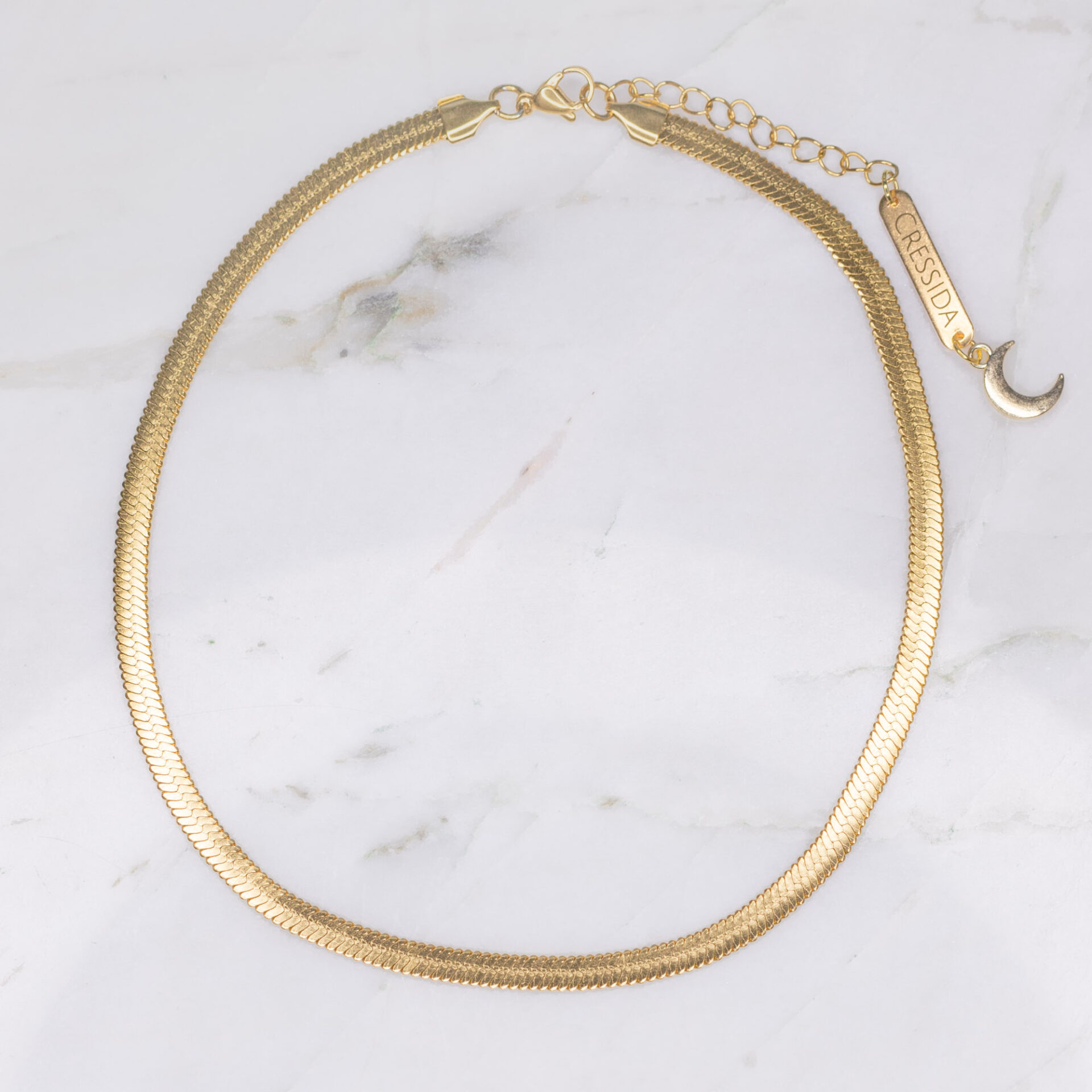Fishbone Gold Necklace
