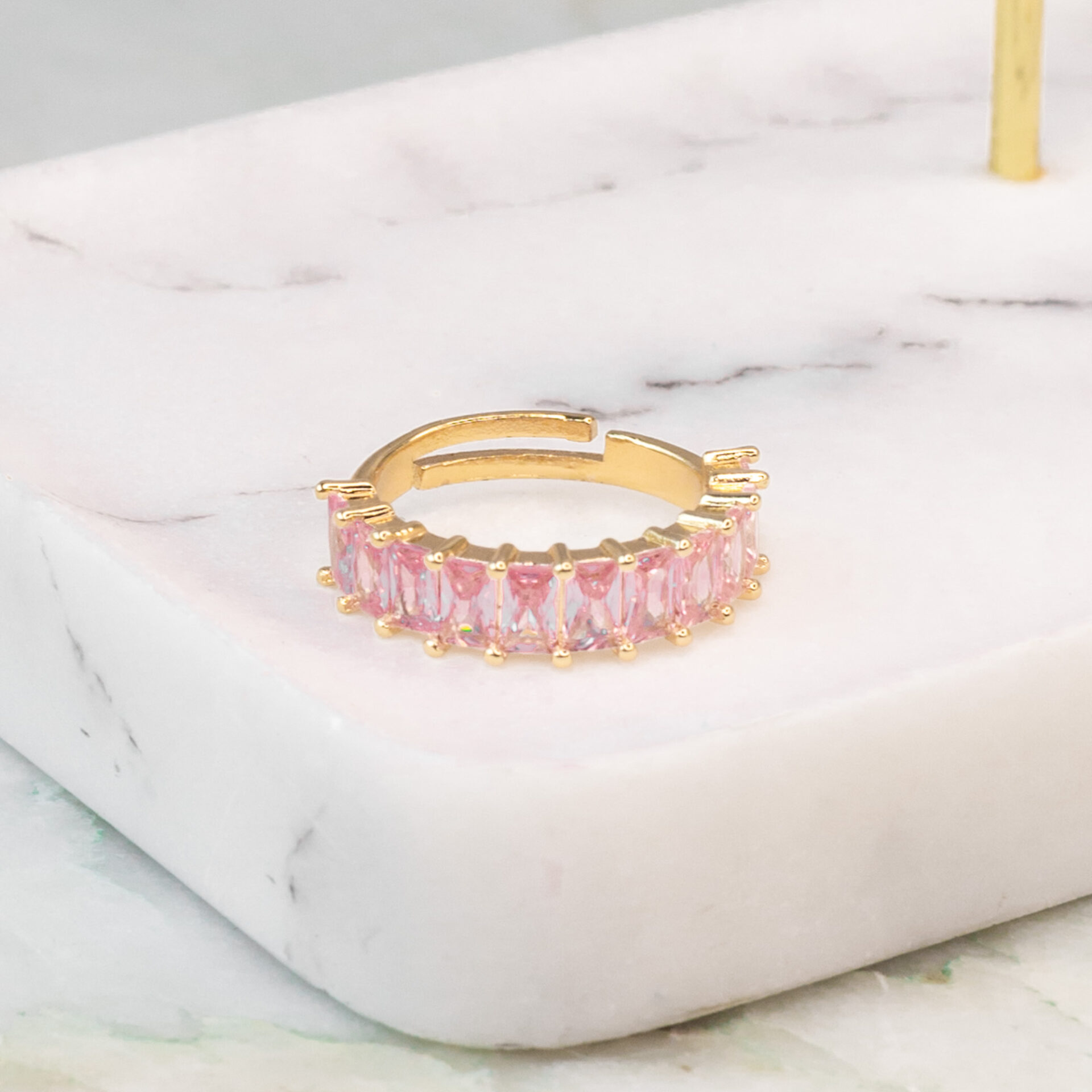 Peony Pink Gold Δαχτυλίδι με ζιργκόν