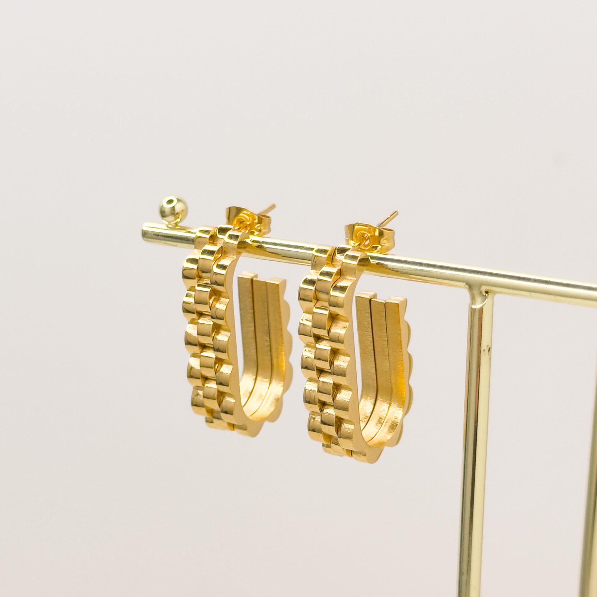 Avanti Gold Σκουλαρίκια Οβάλ Κρίκοι - Image 2