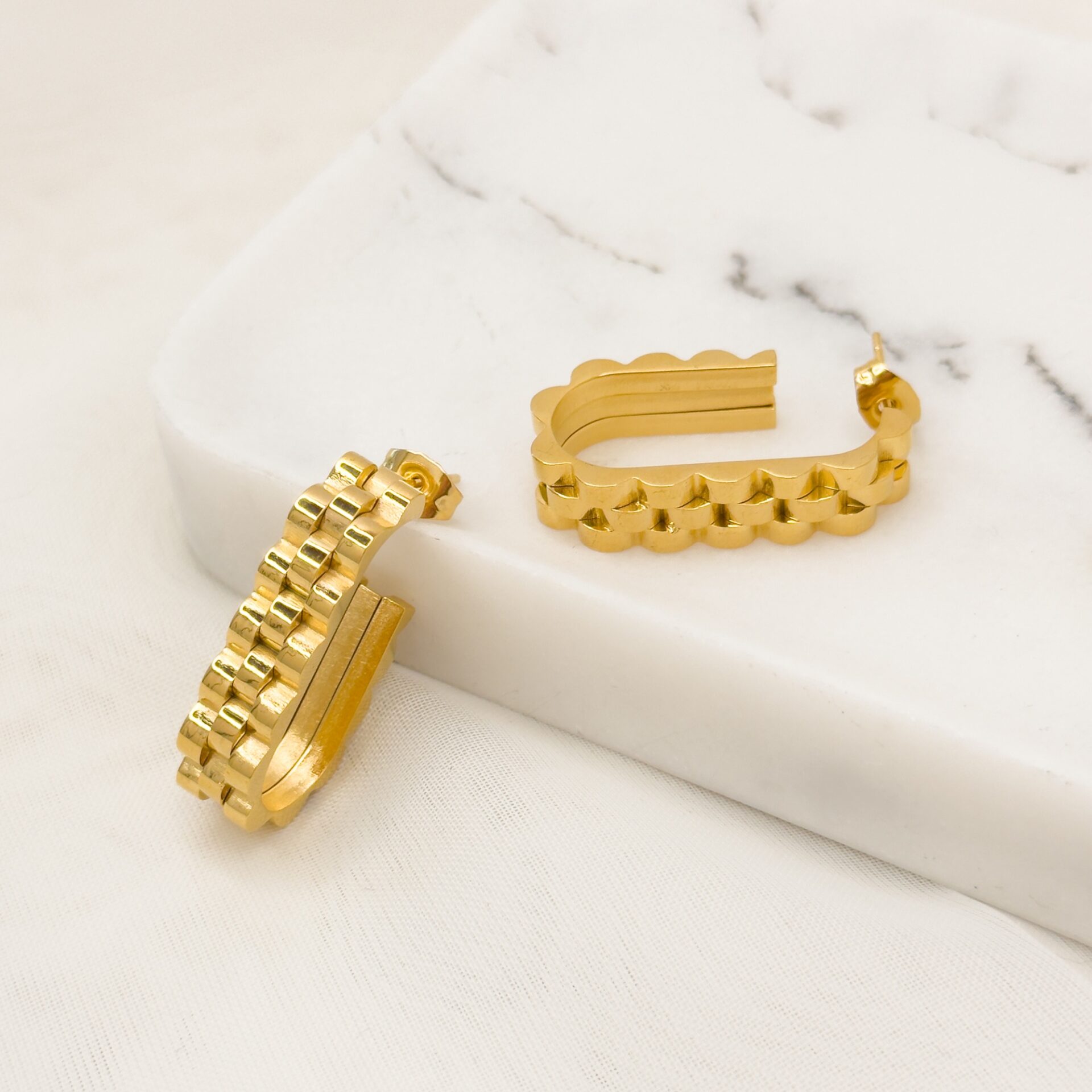 Avanti Gold Σκουλαρίκια Οβάλ Κρίκοι