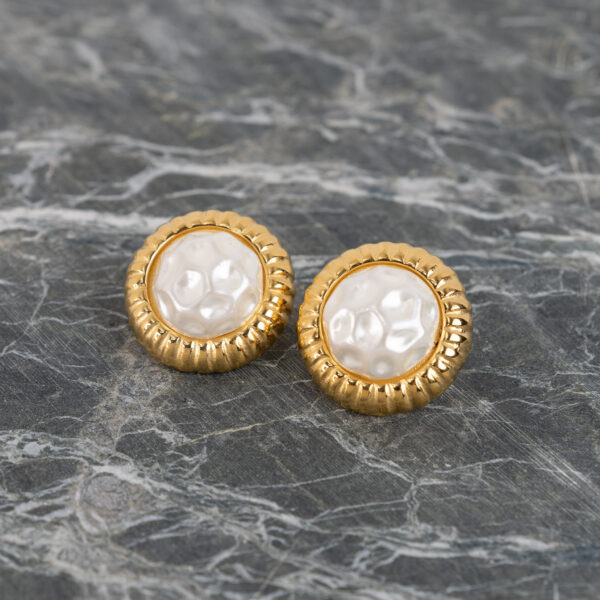 Pearline Gold Σκουλαρίκια Κλιπ με Πέρλα