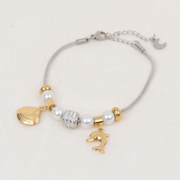 Sea Treasures Mixed Βραχιόλι με Πέρλες και Κρεμαστά Στοιχεία