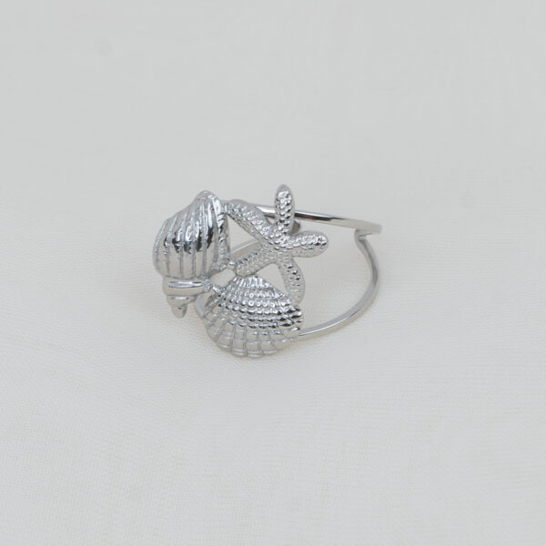 Ocean Dream Silver Δαχτυλίδι με Ανάγλυφα Στοιχεία