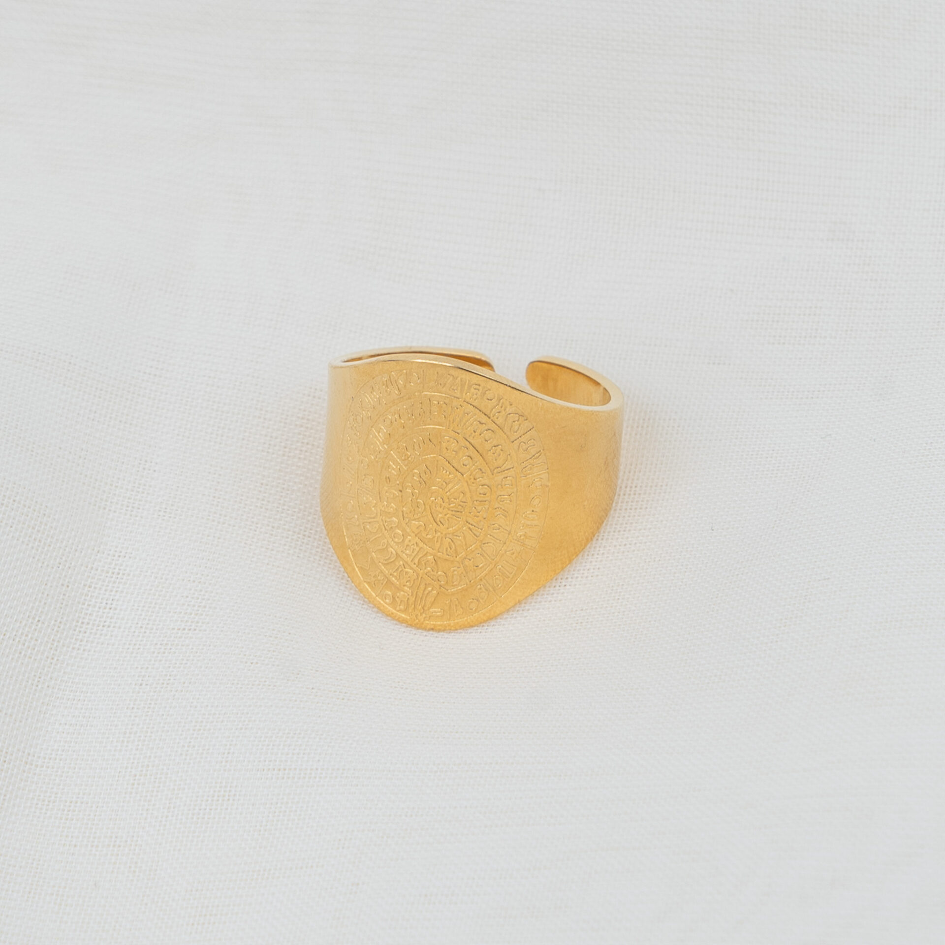 Phaistos Disc Gold Δαχτυλίδι
