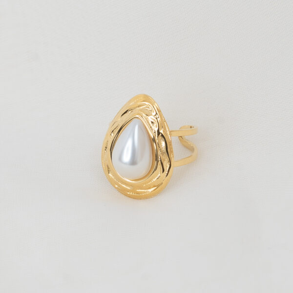 Pearl Drop Δαχτυλίδι με Πέρλα Δάκρυ