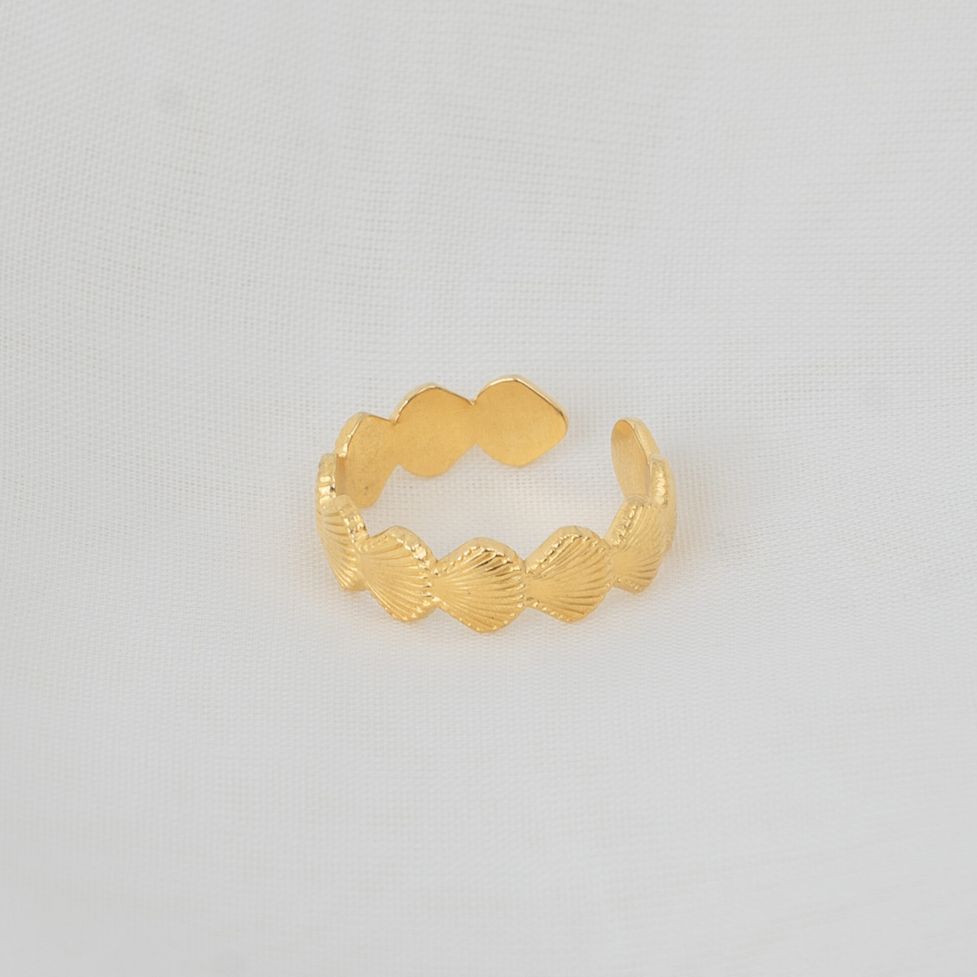 Sliema Gold Δαχτυλίδι με Κοχύλια