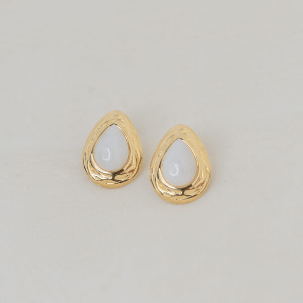 Dione White Gold Σκουλαρίκια Δάκρυ