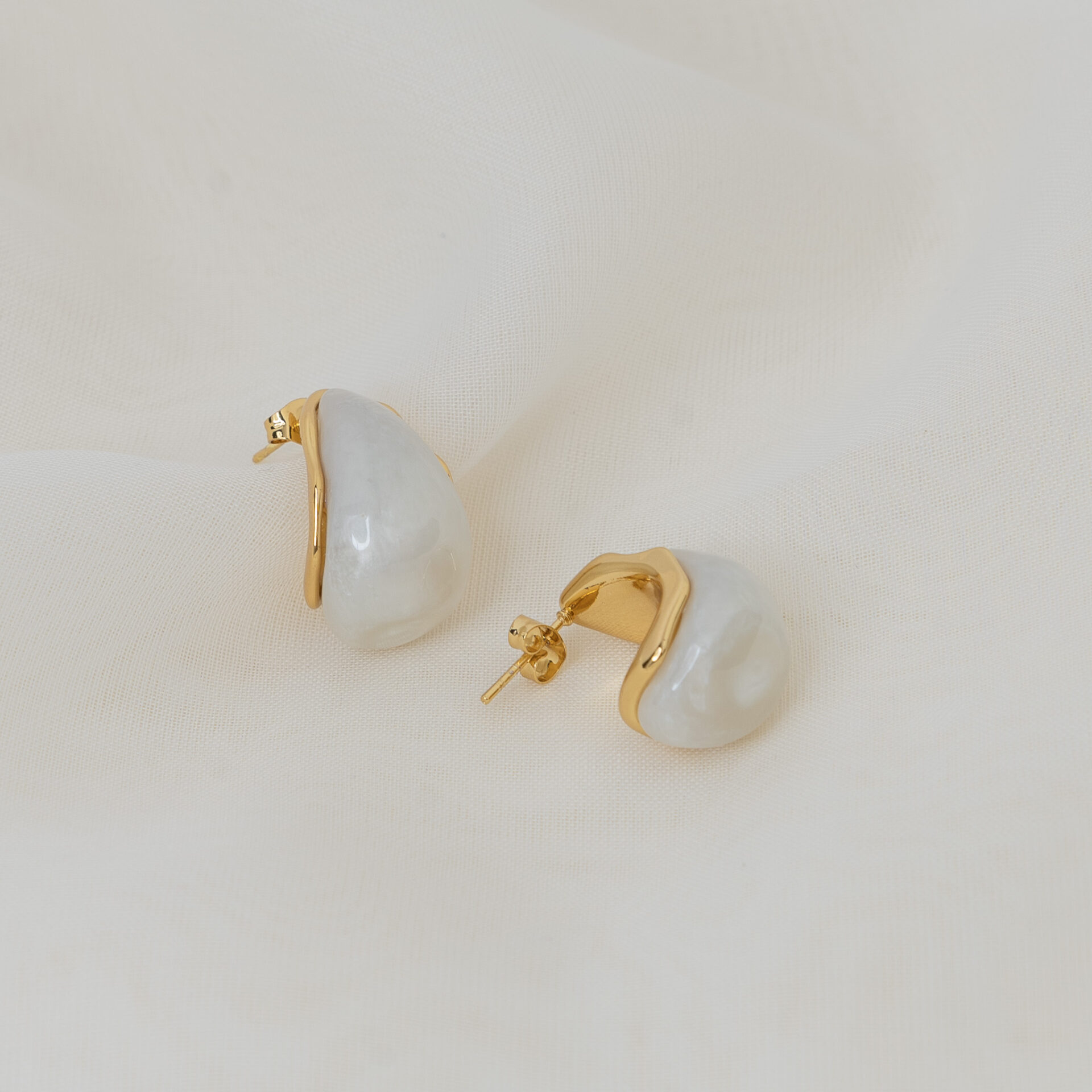 Candela White Gold Σκουλαρίκια Σταγόνες