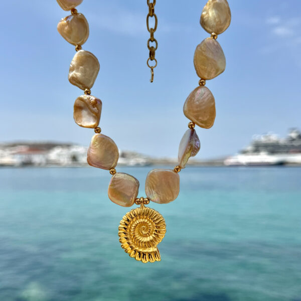 Amalfi Gold Κολιέ με Κοχύλι