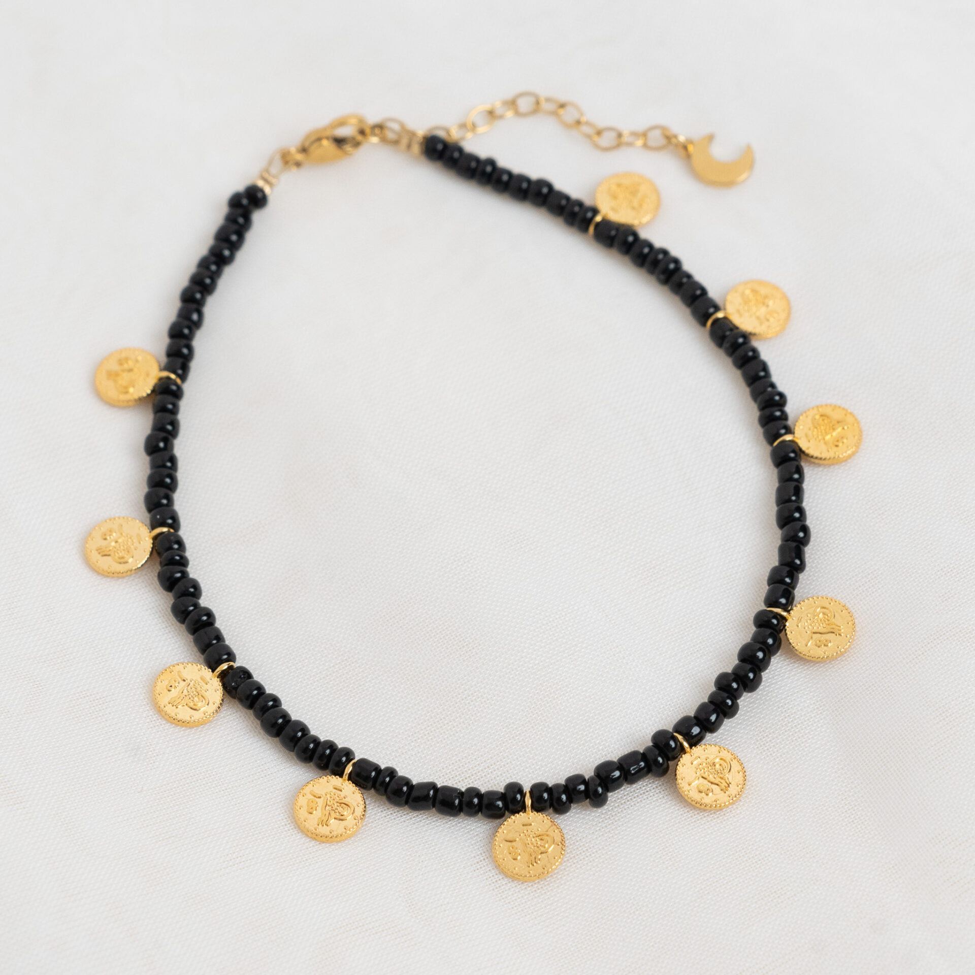 Coined Gold βραχιόλι ποδιού με φλουριά