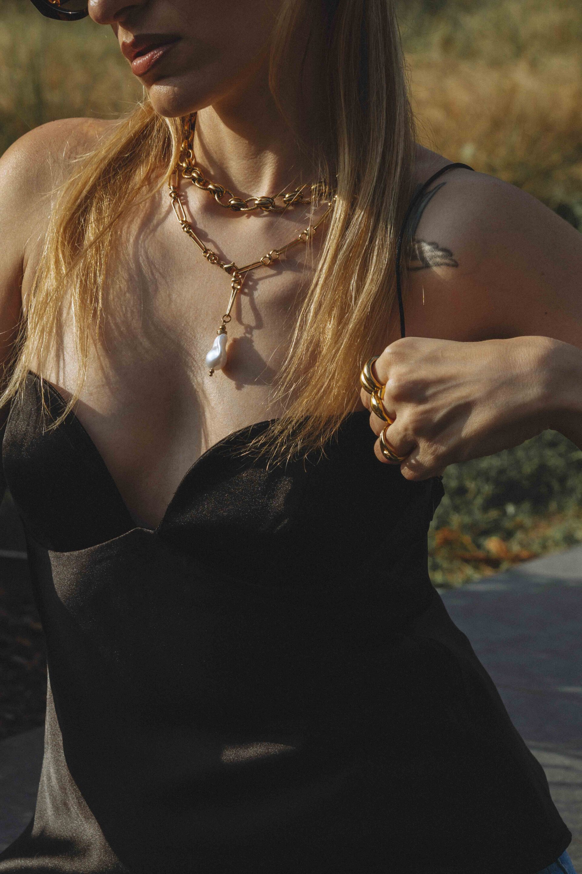 Colette Gold Κολιέ με Αλυσίδα και Πέρλα - Image 2