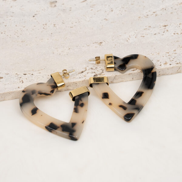 Wild Hearts Gold Σκουλαρίκια Καρδιά