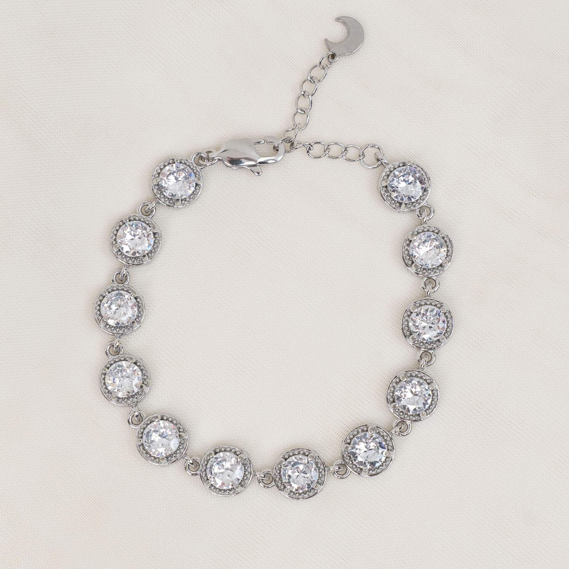 Royal Silver Βραχιόλι Αλυσίδα με Ζιργκόν