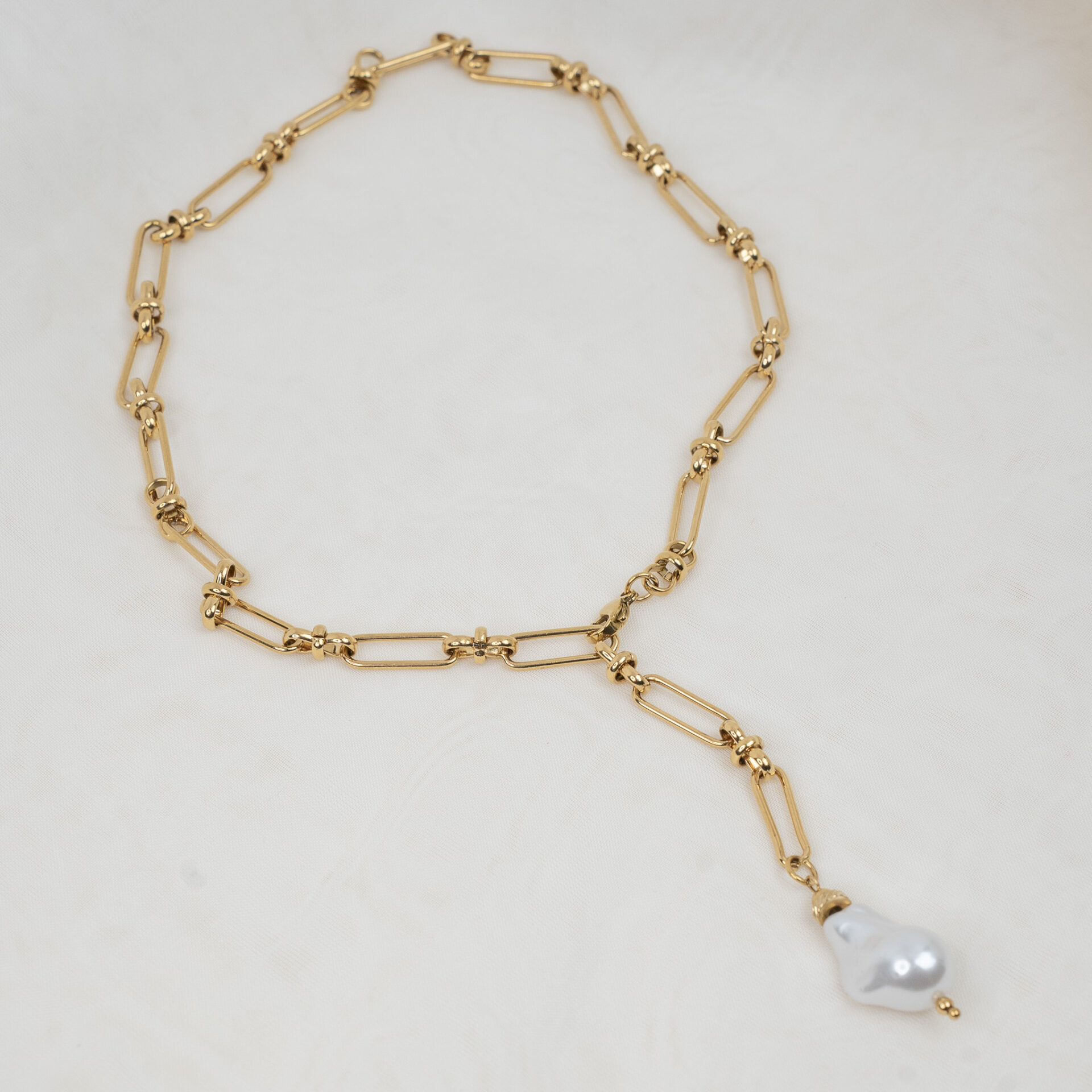 Colette Gold Κολιέ με Αλυσίδα και Πέρλα