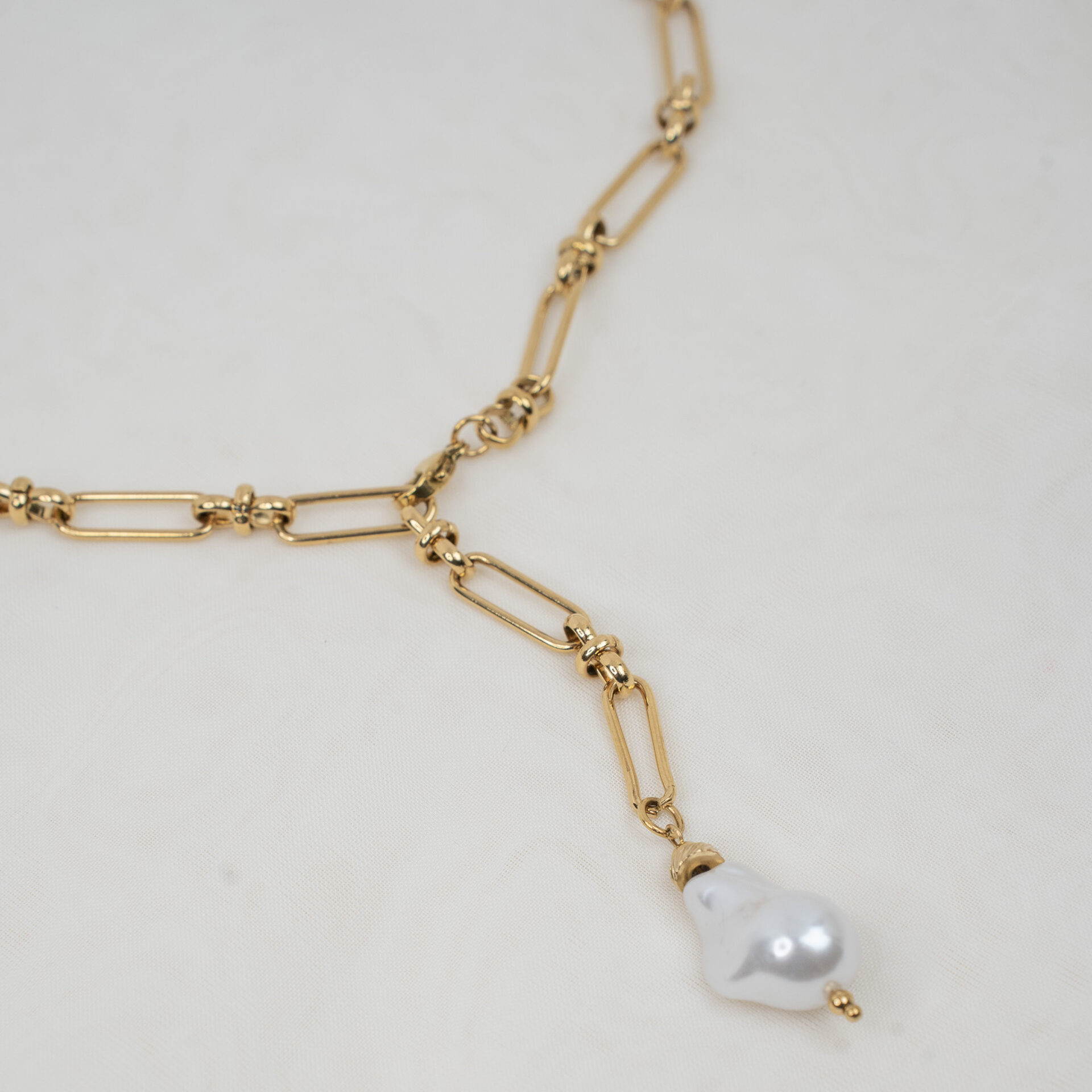 Colette Gold Κολιέ με Αλυσίδα και Πέρλα - Image 3