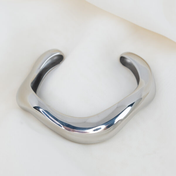 Sculpt Silver Βραχιόλι Χειροπέδα