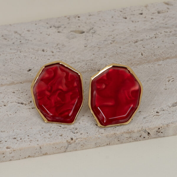 Adora Red Gold Σκουλαρίκια