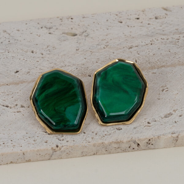 Adora Green Gold Σκουλαρίκια