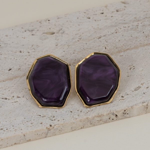 Adora Mauve Gold Σκουλαρίκια