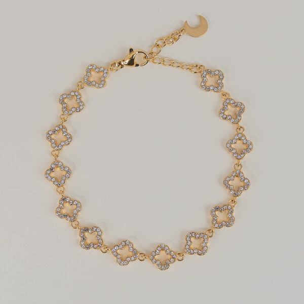 Vittoria Gold Βραχιόλι Αλυσίδα με Ζιργκόν