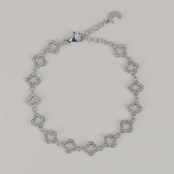 Vittoria Silver Βραχιόλι Αλυσίδα με Ζιργκόν