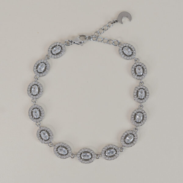 Prestige Silver Βραχιόλι Αλυσίδα με Ζιργκόν