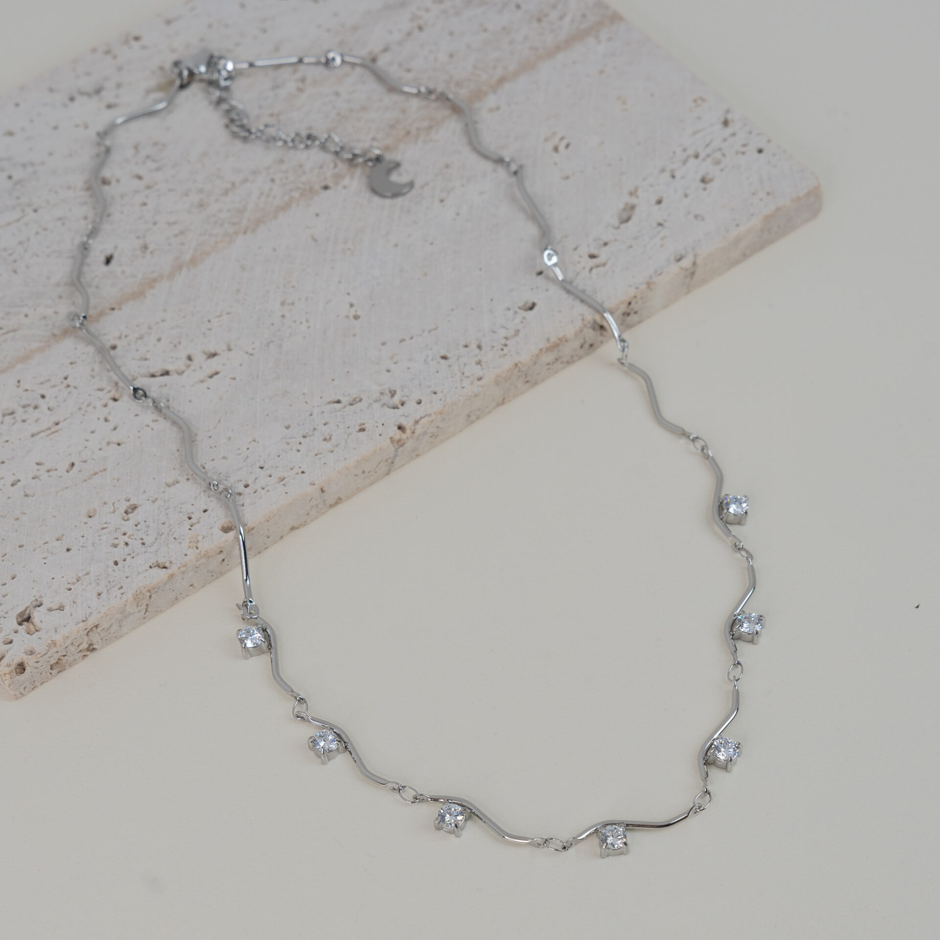 Brilliant Silver Κολιέ με Ζιργκόν