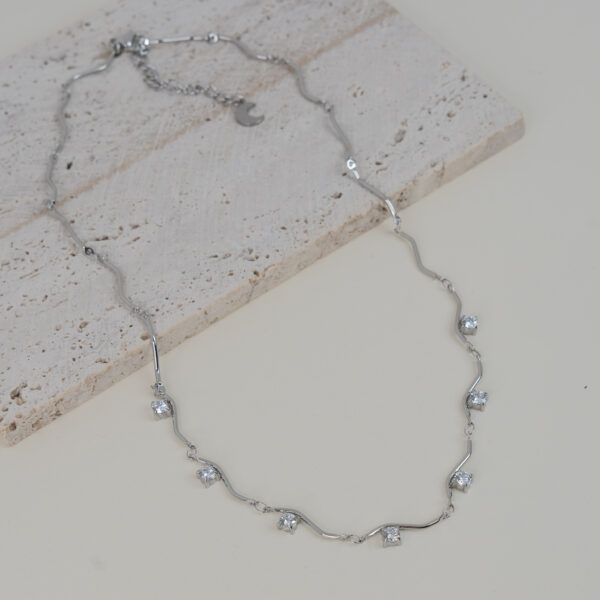 Brilliant Silver Κολιέ με Ζιργκόν
