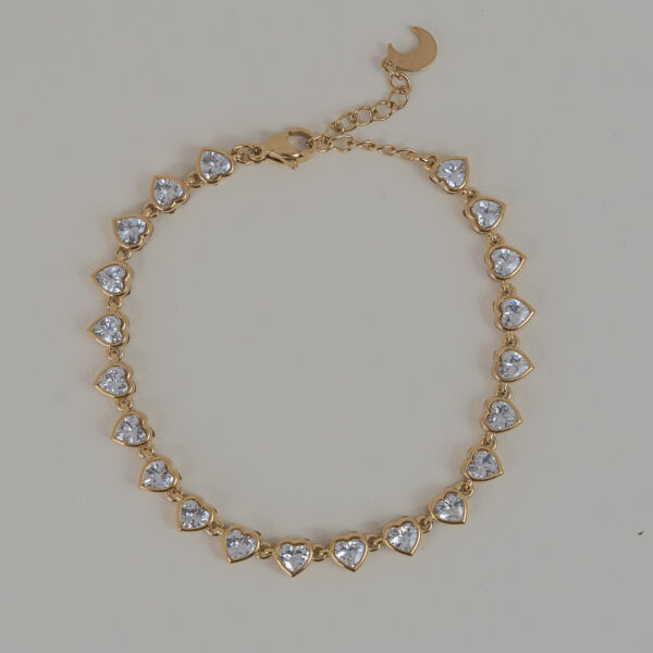 Tesoro Gold Βραχιόλι Αλυσίδα με Ζιργκόν