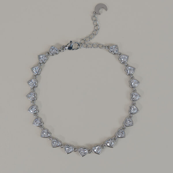 Tesoro Silver Βραχιόλι Αλυσίδα με Ζιργκόν