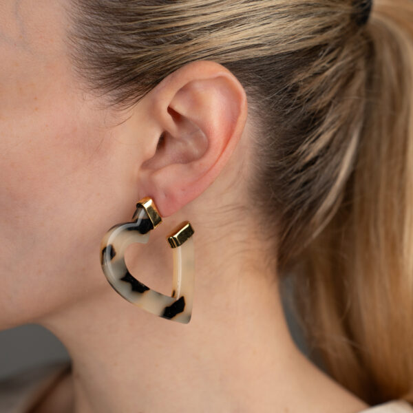 Wild Hearts Gold Σκουλαρίκια Καρδιά