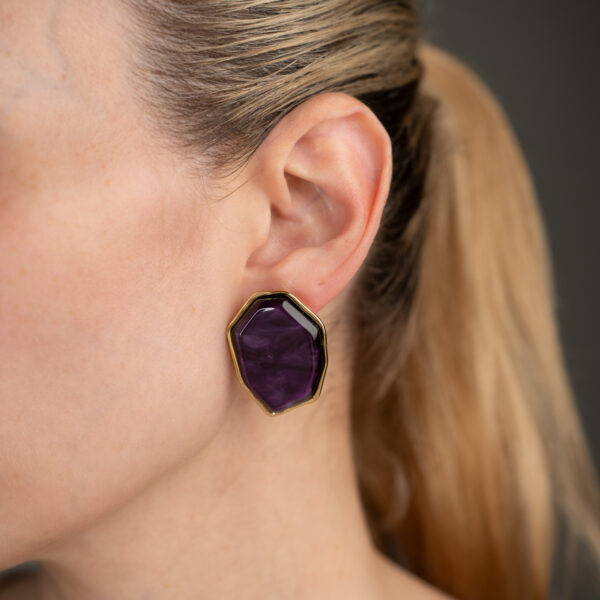 Adora Mauve Gold Σκουλαρίκια