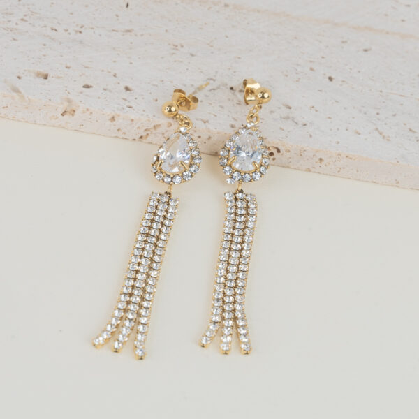 Dazzle White Gold Σκουλαρίκια