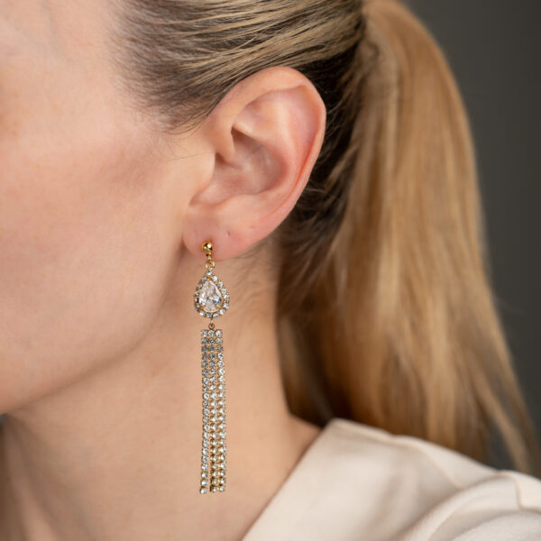 Dazzle White Gold Σκουλαρίκια