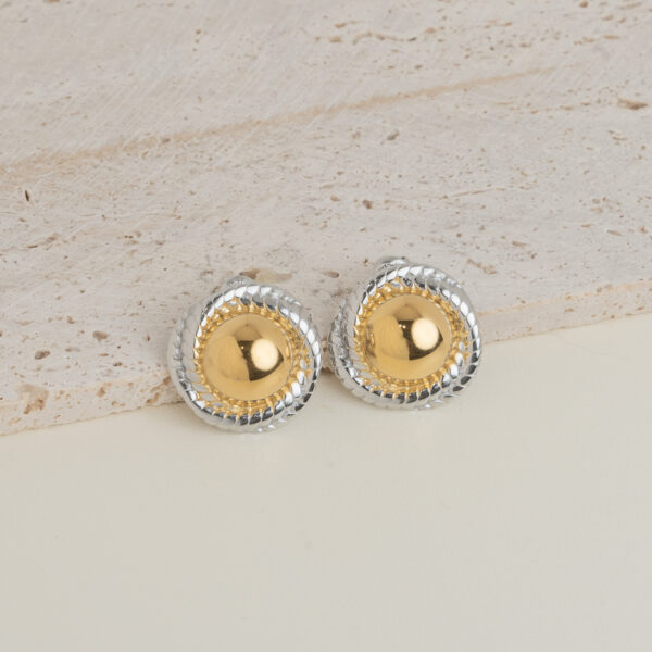 Olyra Δίχρωμα Σκουλαρίκια