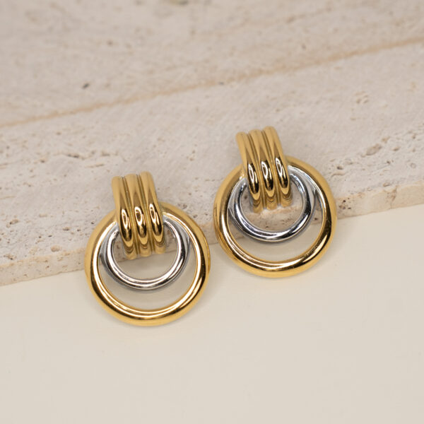 Amaris Δίχρωμα Σκουλαρίκια