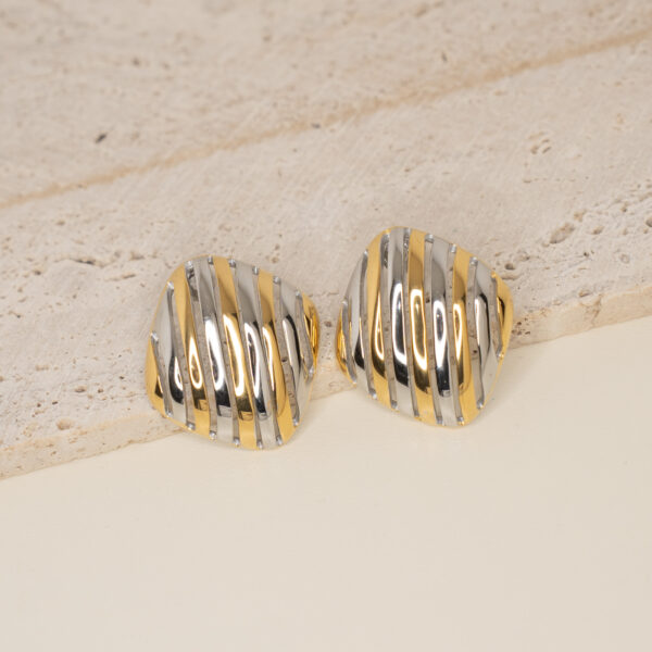 Serein Δίχρωμα Σκουλαρίκια