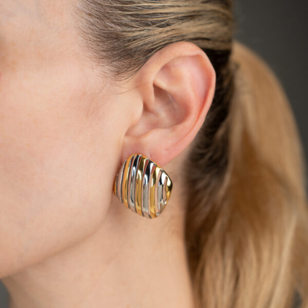 Serein Δίχρωμα Σκουλαρίκια