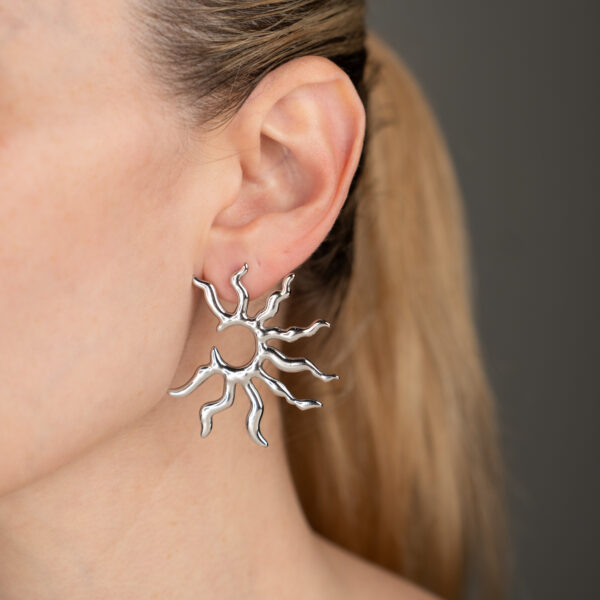 Solene Silver Σκουλαρίκια Ήλιος