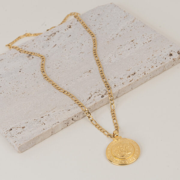 Lyra Gold Κολιέ με Νόμισμα