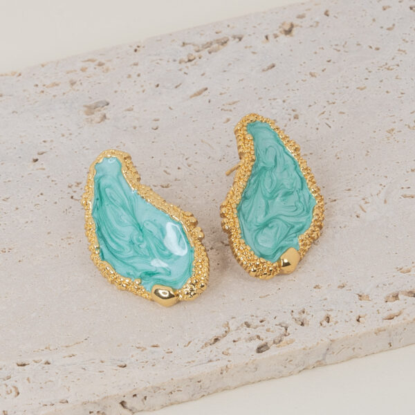 Reef Turquoise Gold Σκουλαρίκια
