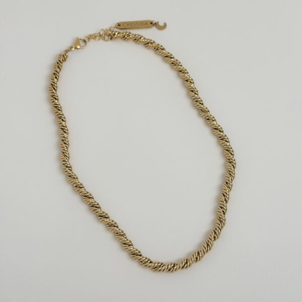 Twist Gold Κολιέ με Ατσάλινη Αλυσίδα