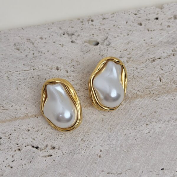 Luma White Gold Σκουλαρίκια