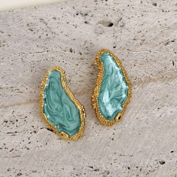 Reef Turquoise Gold Σκουλαρίκια